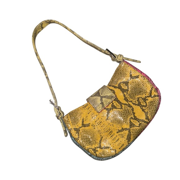 Park Avenue International Mini Shoulder Bag Purse Multicolor Snake Print - Picture 7 of 7
